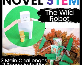 Club de lectura de STEM de actividades y desafíos de Wild Robot Los desafíos de STEM incluyen un dispositivo protésico de refugio y camuflaje