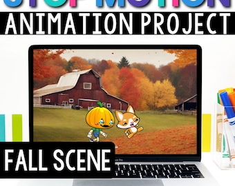 Proyecto de animación Stop Motion: Escena de otoño para Google Slides, Tecnología, Educación, Educación en casa, Diversión