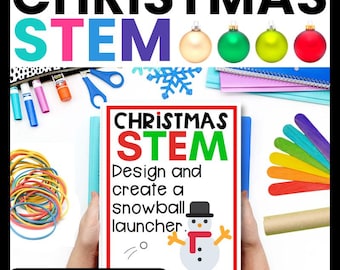 Actividades STEM navideñas 12 desafíos Proyectos científicos de invierno Centros o estaciones para fiestas navideñas