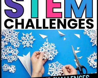 Actividad STEM de copos de nieve de papel para invierno Ingeniería inversa de un copo de nieve Desafío de geometría de Bentley