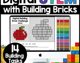Desafío STEM digital de otoño para Presentaciones de Google: Construye con ladrillos virtuales como LEGO Actividad de Makerspace