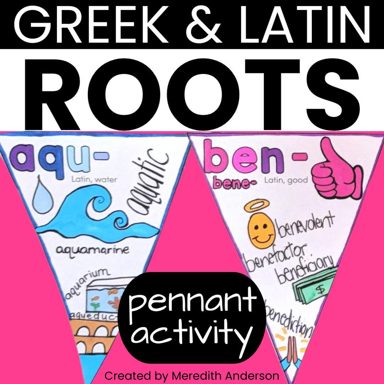 Greek and Latin Roots Printable Pennant Activity - Etsy