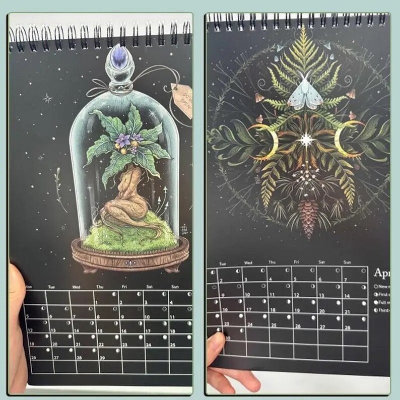 Dark Forest Lunar Calendar 2024 Etsy