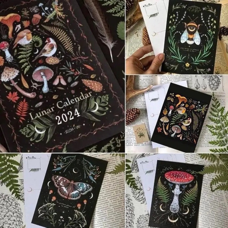 Dark Forest Lunar Calendar 2024 Etsy