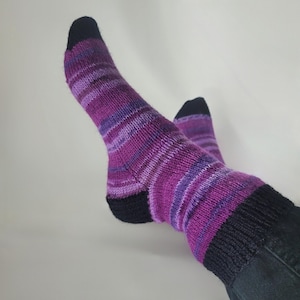Hand-knitted colorful wool socks • cozy knitted socks • colorful wool stockings • hiking • handmade gift