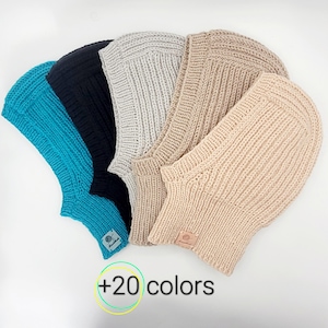 Kids Knitted Wool Balaclava • Vintage 70s 80s Knitted Balaclava • Toddler Ski Hat • Handmade Gift • Kids Gift