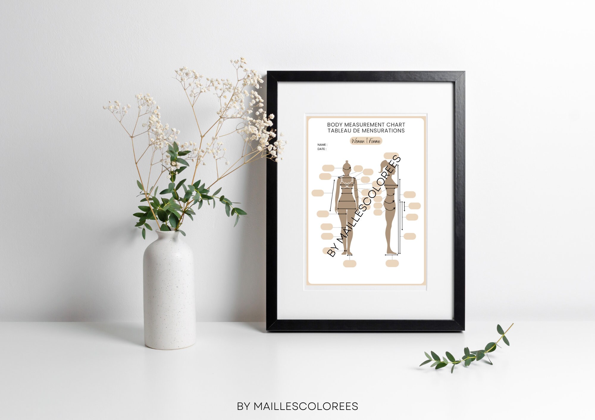 WOMEN Body Measurements Sheet, Printable Measurements Chart, Printable ...