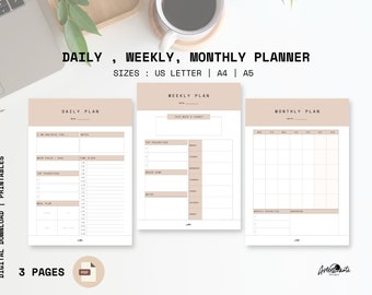 Nude Daily Planner - Etsy