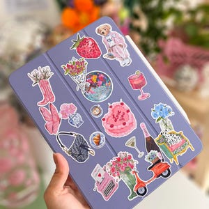 Sticker Sheets, Journal Stickers, Planner Sticker Set, Kindle Aesthetic Stickers, Gift for Reader, Laptop Sticker, Coquette Girly Sticker