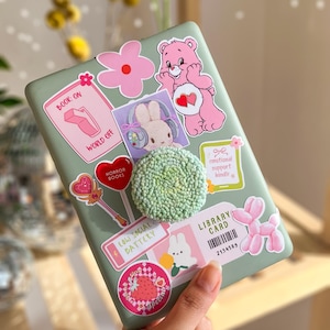 Kindle Sticker Set, Journal Stickers, Planner Sticker Set, Kindle Aesthetic Stickers, Gift for Reader, Coquette Girly Sticker Laptop Sticker