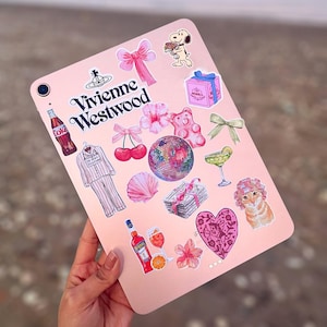 Sticker Sheets, Journal Stickers, Planner Sticker Set, Kindle Aesthetic Stickers, Gift for Reader, Laptop Sticker, Coquette Girly Sticker