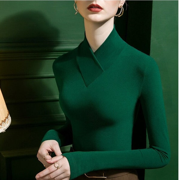 Stand Collar Shirt - Etsy