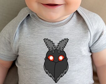 Mothman Shirt Romper, Point Pleasant, Unisex Shirt, Cryptid Shirt, Cryptidcore, Cryptids, Goth Babykleding, Punk Baby, Baby Halloween