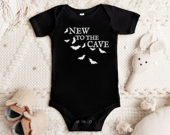 Baby Bat Bodysuit, Creepy Cute Goth Baby Clothes, Witch Baby Shower, Spooky Season New Baby Gift, Creepy Mom Life, New To The Cave