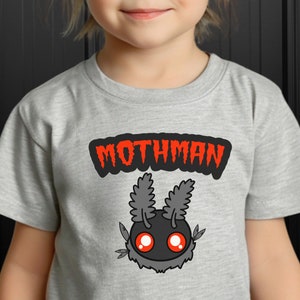 Chemise homme papillon, Point Pleasant, Chemise unisexe, Chemise Cryptid, Cryptidcore, Cryptids, Vêtements goths pour enfants, Punk Kid, Jeunes alternatifs, Halloween pour jeunes image 2