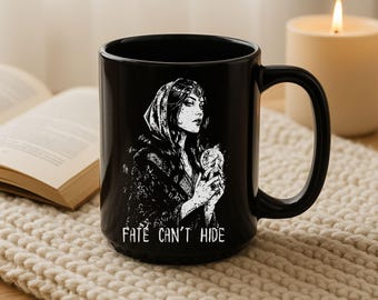 Gothic Vintage Gypsy Fortune Teller Coffee Mug, Crystal Ball Occult Mug And Witchy Stuff, Goth Accessories, Stay Spooky Aesthetic