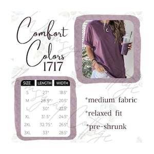 Comfort Colors 1717 Größentabelle, T-Shirt-Größentabelle, Größentabelle, Comfort Colors Shirt, Größentabelle Mockup, Etsy Branding, Bilder auflisten