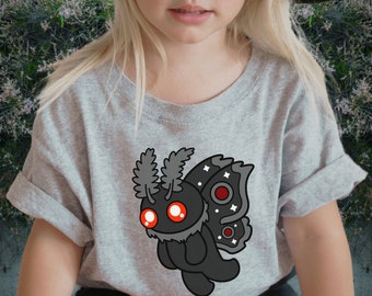 Camicia Mothman, Point Pleasant, Camicia unisex, Camicia Cryptid, Cryptidcore, Cryptids, Abbigliamento per bambini Goth, Punk Kid, Alt Youth, Halloween giovanile