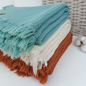 Muslin Swaddle Blanket Set: Organic Cotton Gauze, 4-Layer Baby Blanket