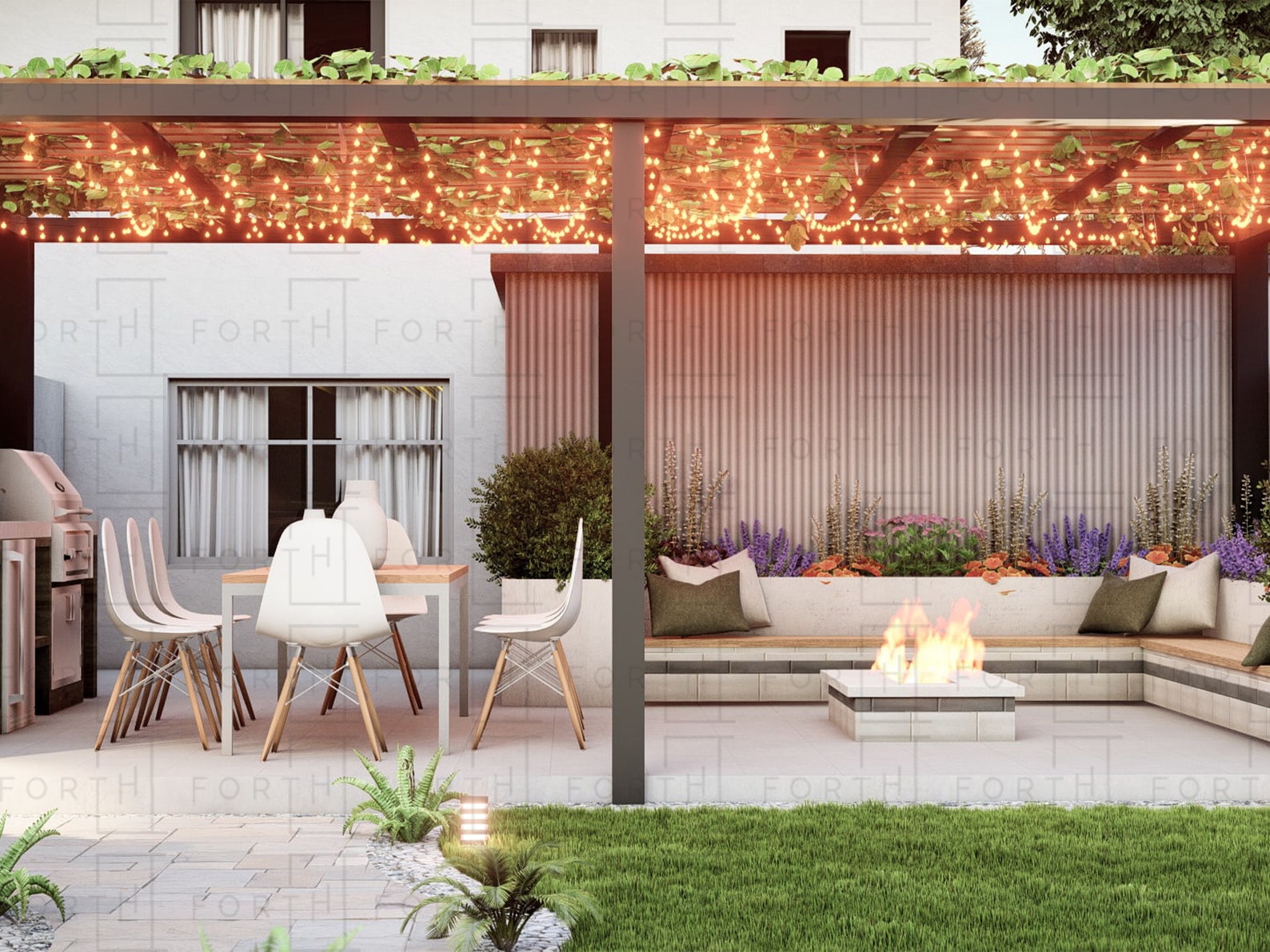 Online Backyard Design Backyard 3D Rendering 3d Rendering Etsy