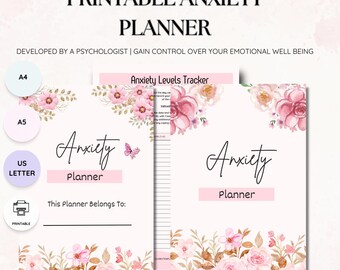 Anxiety Planner Printable, Anxiety Journal, Printable Anxiety Journal, Anxiety Planner, Anxiety Relief, Anxiety Tracker, Anxiety Journal