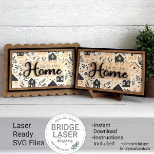 Home Laser Cut Files and Printable PNG, Interchangeable Printable PNG Frame Insert, Home Laser Cut File, Everyday Laser Files