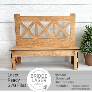 Bank lasergesneden bestand, bank verwisselbaar laserbestand, lasergesneden bestand voor vakantie, bank laser SVG, lasergesneden bestand verwisselbare basis