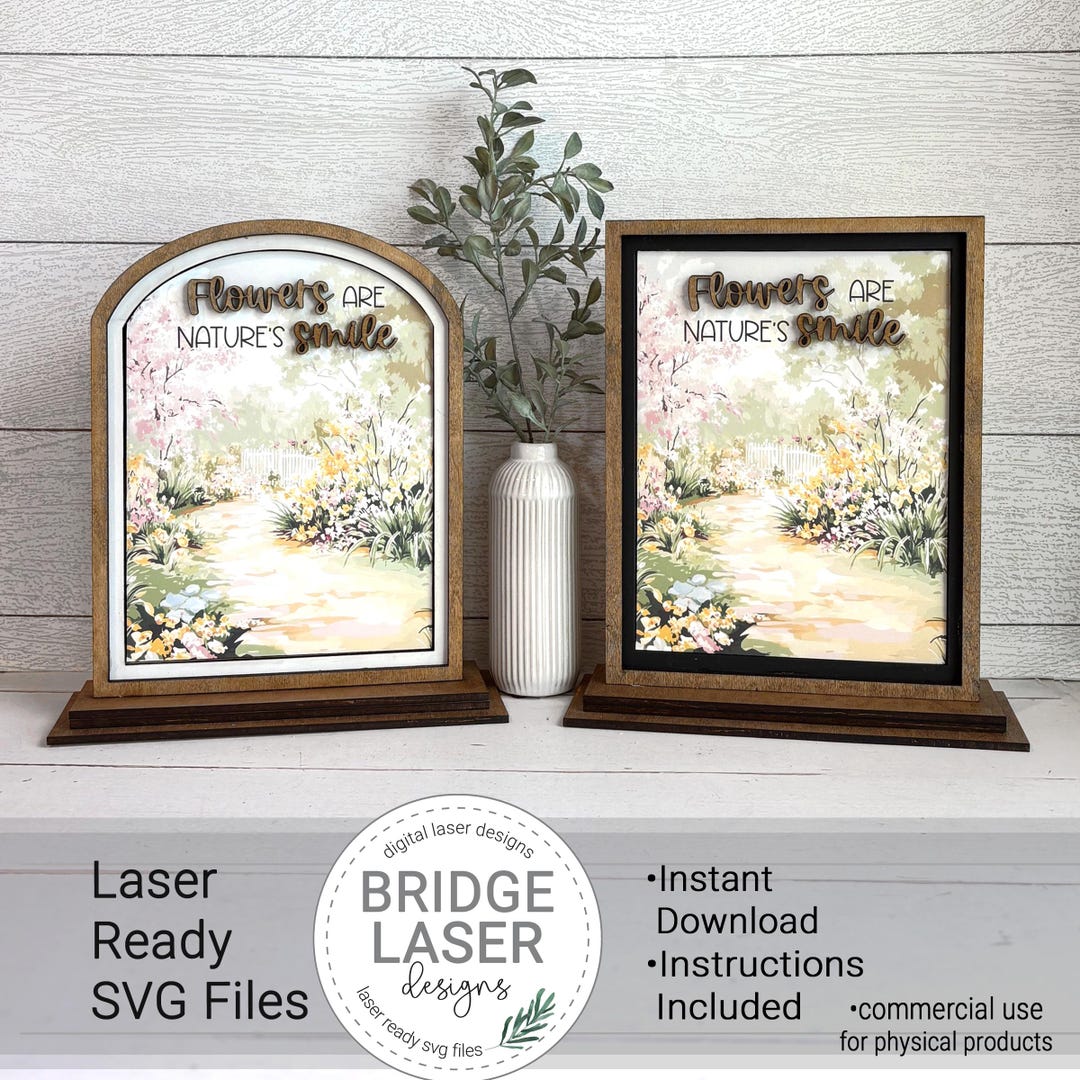 Spring Laser Files Summer Laser Cut Files and Printable PNG, Interchangeable Printable PNG ...