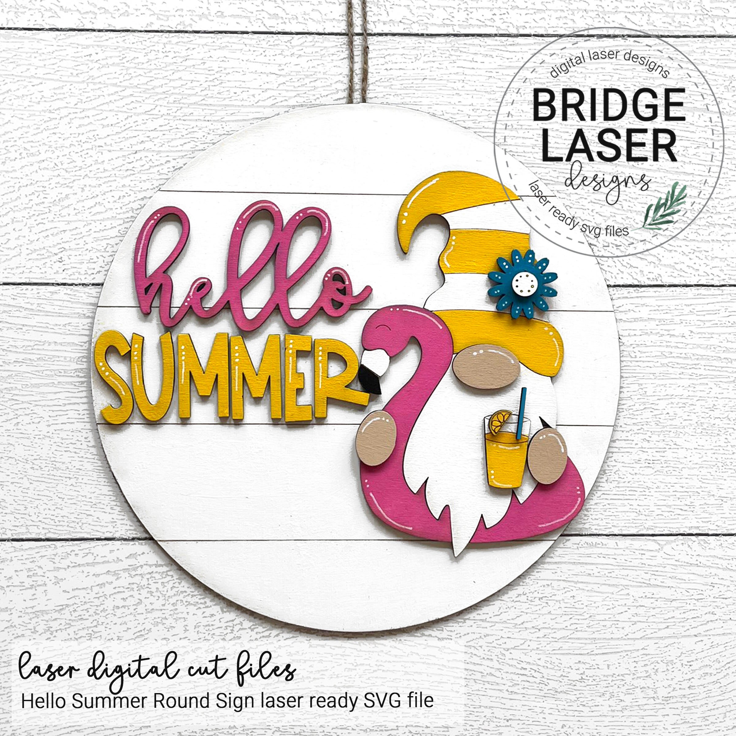 Summer Door Hanger Laser File Bundle, Summer Laser Cut Design SVG ...