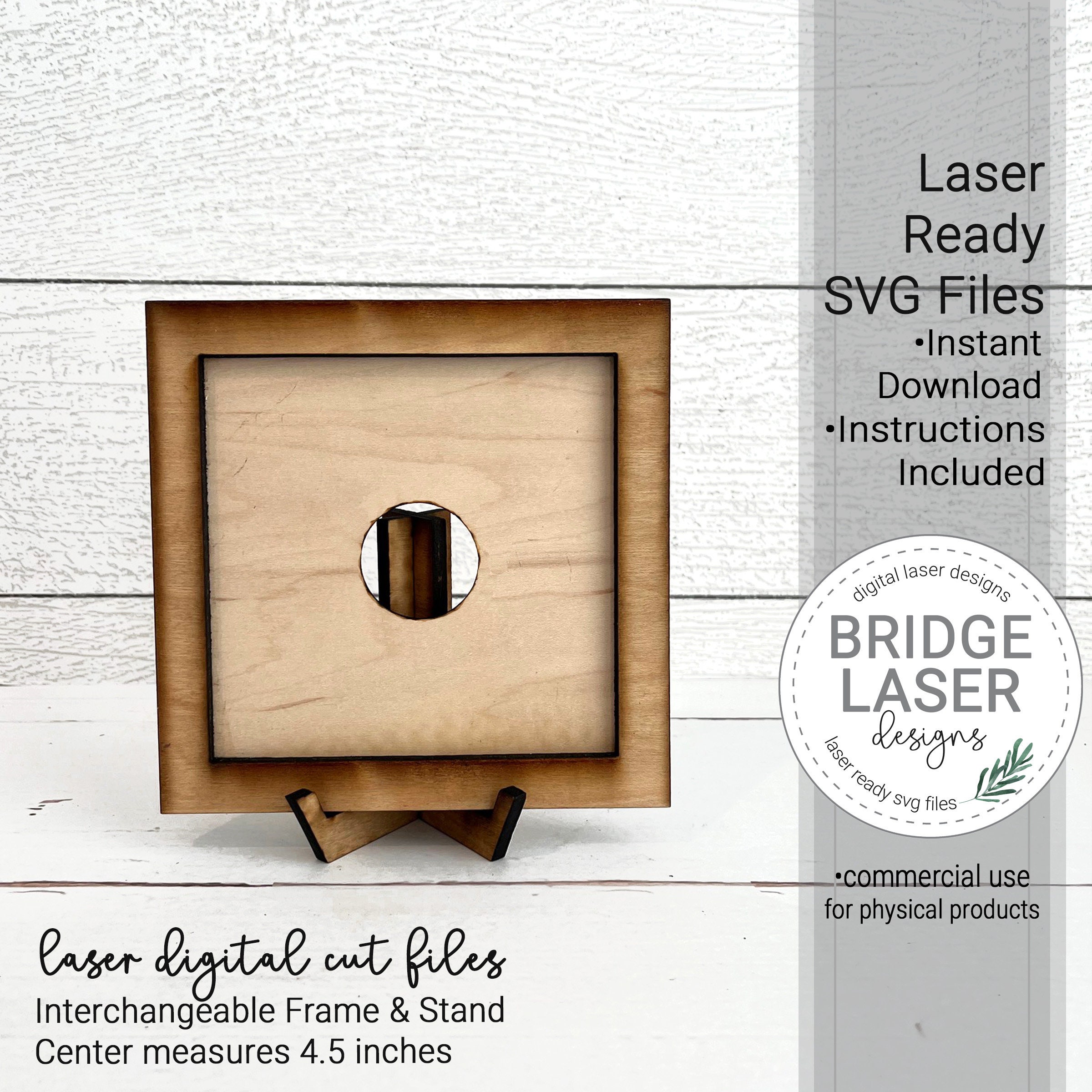 Single Frame Laser Cut Design, Interchangeable Leaning Sign SVG ...