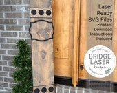 Porch Leaner Sign Laser Cut File, Porch Leaner Sign Holder Laser SVG, Laser Cut Interchangeable Sign Holder, Holiday Porch Interchangeable