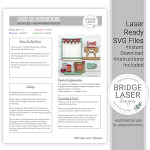 Syhylla Sitter SVG laserskuren fil, quiltningslåda och trunk utbytbar, Glowforge xTool, syrumslaserfil, digital nedladdning bild 5