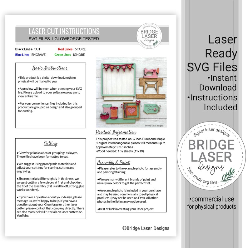 Syhylla Sitter SVG laserskuren fil, quiltningslåda och trunk utbytbar, Glowforge xTool, syrumslaserfil, digital nedladdning bild 5