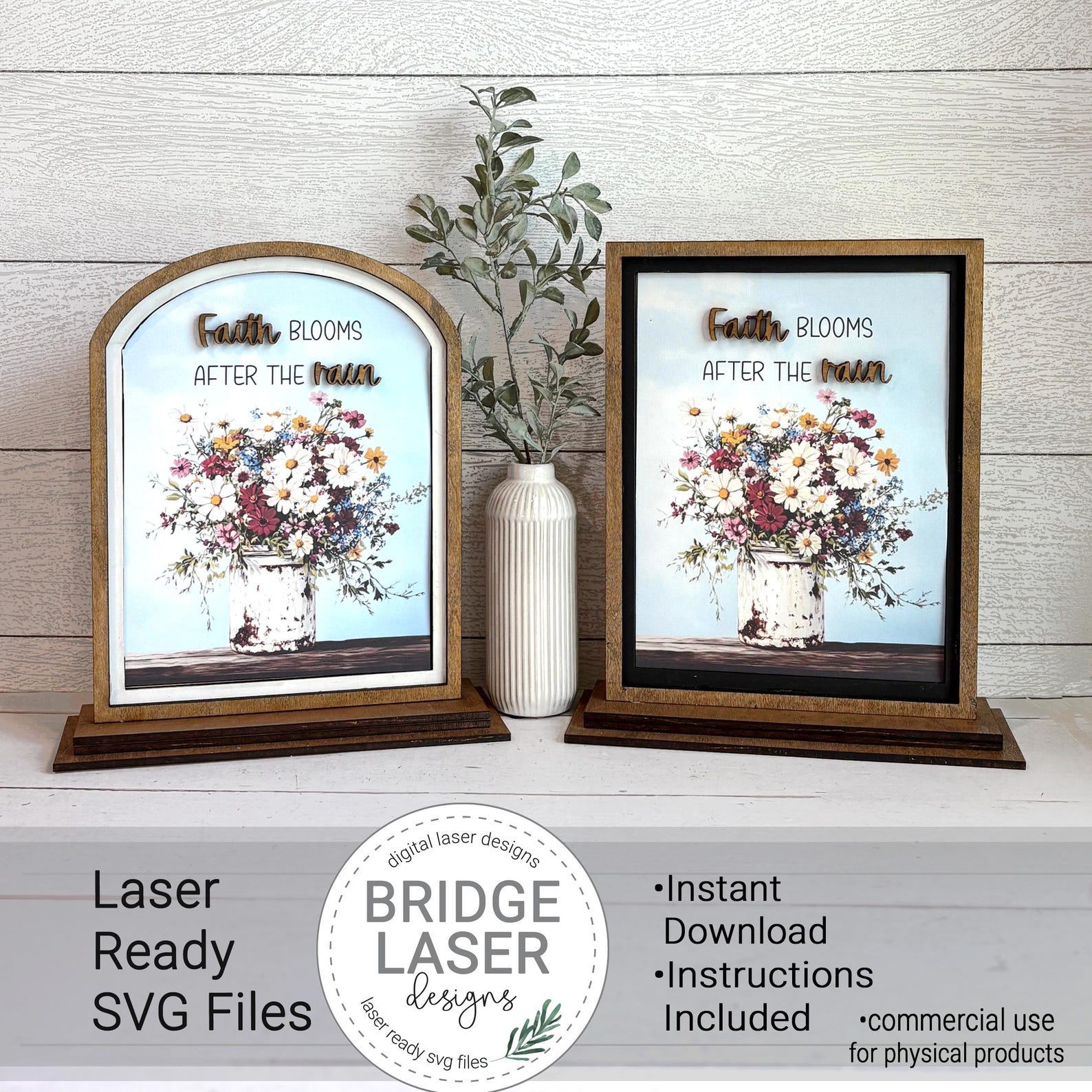 Spring Laser Files Summer Laser Cut Files and Printable PNG, Interchangeable Printable PNG ...