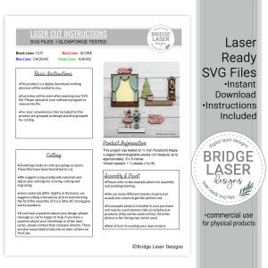 K&ouml;nnte beinhalten: Ein digitales Anleitungsblatt f&uuml;r Laser-Schnitt-SVG-Dateien mit einem farbcodierten Leitfaden zum Schneiden, Ritzen und Gravieren. Es enth&auml;lt Montagehinweise, Materialanforderungen f&uuml;r 0,6 cm Ahornholz und eine visuelle Vorschau einer Nussknacker-Szene.