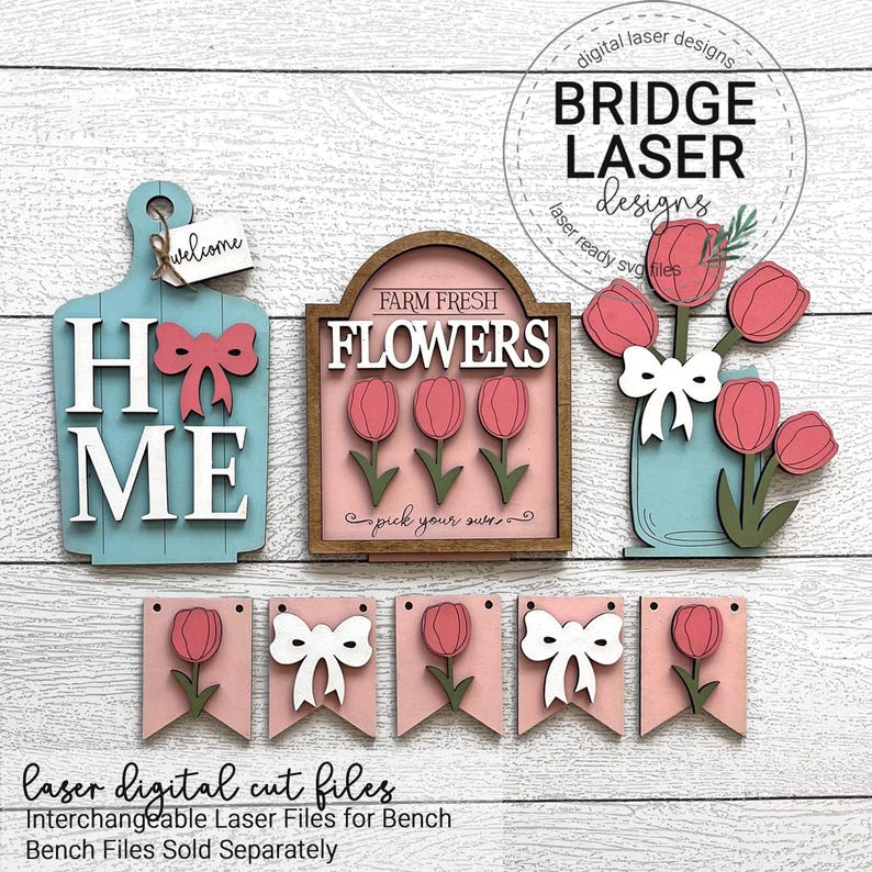 Spring Laser Files Spring Laser Cut File, Spring Interchangeable Bench Sign, Spring Beach ...