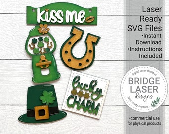 St Patrick's Day Laser Cut File, St Patrick's Interchangeable Add On, St Patrick's Gumball Machine, Lucky Laser File, St Patrick's Laser SVG