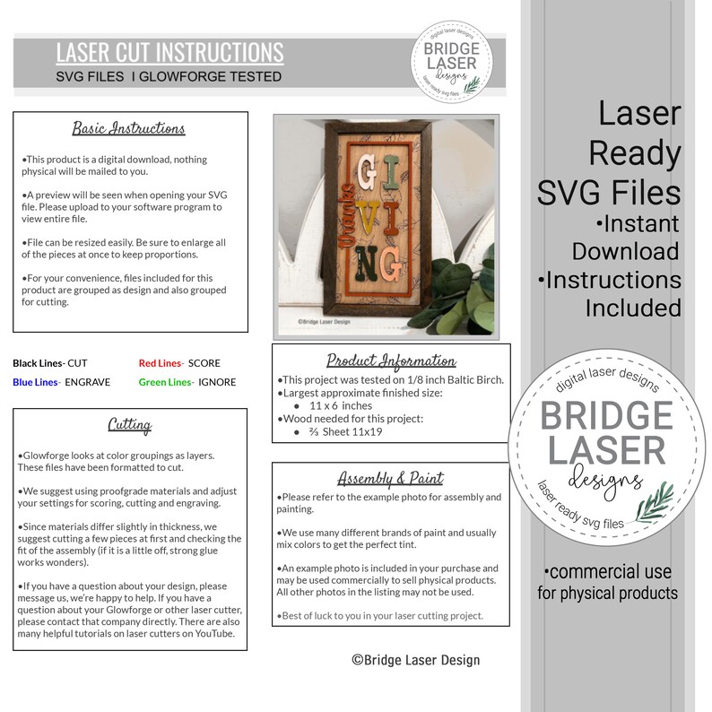 Peut inclure: Fichiers SVG d&eacute;coup&eacute;s au laser pour une pancarte "Giving". Le design pr&eacute;sente un cadre en bois avec un design multicouche et multicolore. Les fichiers SVG sont pr&ecirc;ts &agrave; &ecirc;tre t&eacute;l&eacute;charg&eacute;s et comprennent des instructions de d&eacute;coupe et d'assemblage.