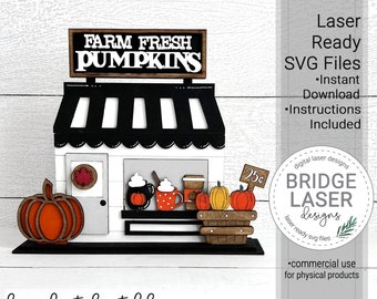Pumpafält laserskuren fil, höstlaserdesign SVG, pumpa laserskuren fil, pumpa laserskuren hylla sitter, pumpa krydda laserfil SVG