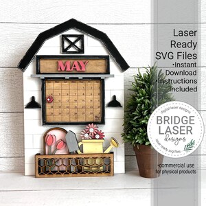 Lasergesneden kalenderbestand, verwisselbare laser-svg, Moederdag-laserbestanden, laserbestanden voor feestdagen, verwisselbare laserkalender SVG, mei