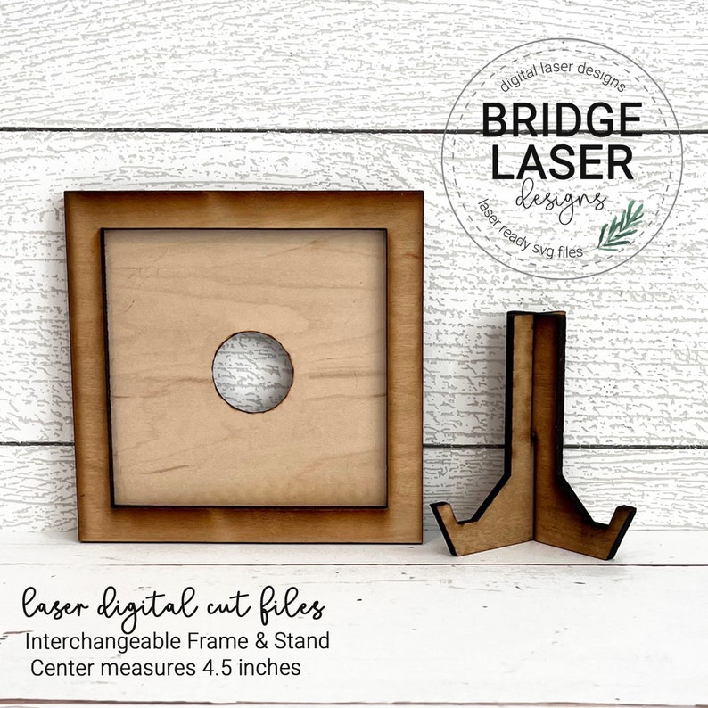 Single Frame Laser Cut Design, Interchangeable Leaning Sign SVG ...