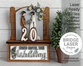 Wedding Advent Laser Cut File, Wedding Countdown Interchangeable Laser File, Wedding Laser SVG, Holiday Advent Calendar Laser File