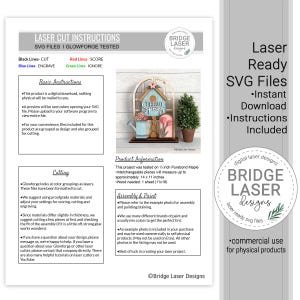 Puede incluir: Un archivo SVG cortado con l&aacute;ser con instrucciones. La imagen muestra una decoraci&oacute;n de madera con tem&aacute;tica primaveral con una casita para p&aacute;jaros, una regadera y tulipanes. El dise&ntilde;o mide aproximadamente 35.5 x 28 cm y est&aacute; listo para cortar con l&aacute;ser. El texto dice "Hello Spring".