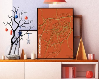 MALAYSIA - PUTRAJAYA Road Map Poster