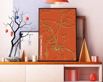 ISTANBUL AIRPORT Road Map Poster