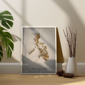 Philippinen - Asien 3D Schattierte Relief Karte