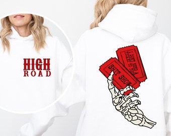 High Road Graphic Hoodie, High Hoodie, Cow Print Hoodie, Birthday Gift Girl, Meme Hoodie, Yellowbush Road Hood,