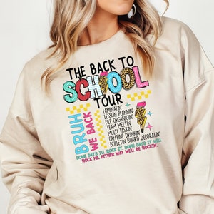 Back To School Tour Sweat, Teacher Tour Sweat, Gift For Teacher, Concert Tour Teacher Sweat, Back To School Teacher, Teacher Gift Birthday,