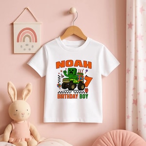 Custom Block World MineC Birthday Shirt, Personalized Game Birthday Design Tee, MineC Game Birthday For Kids T-shirt, Gift For Kids Shirt,