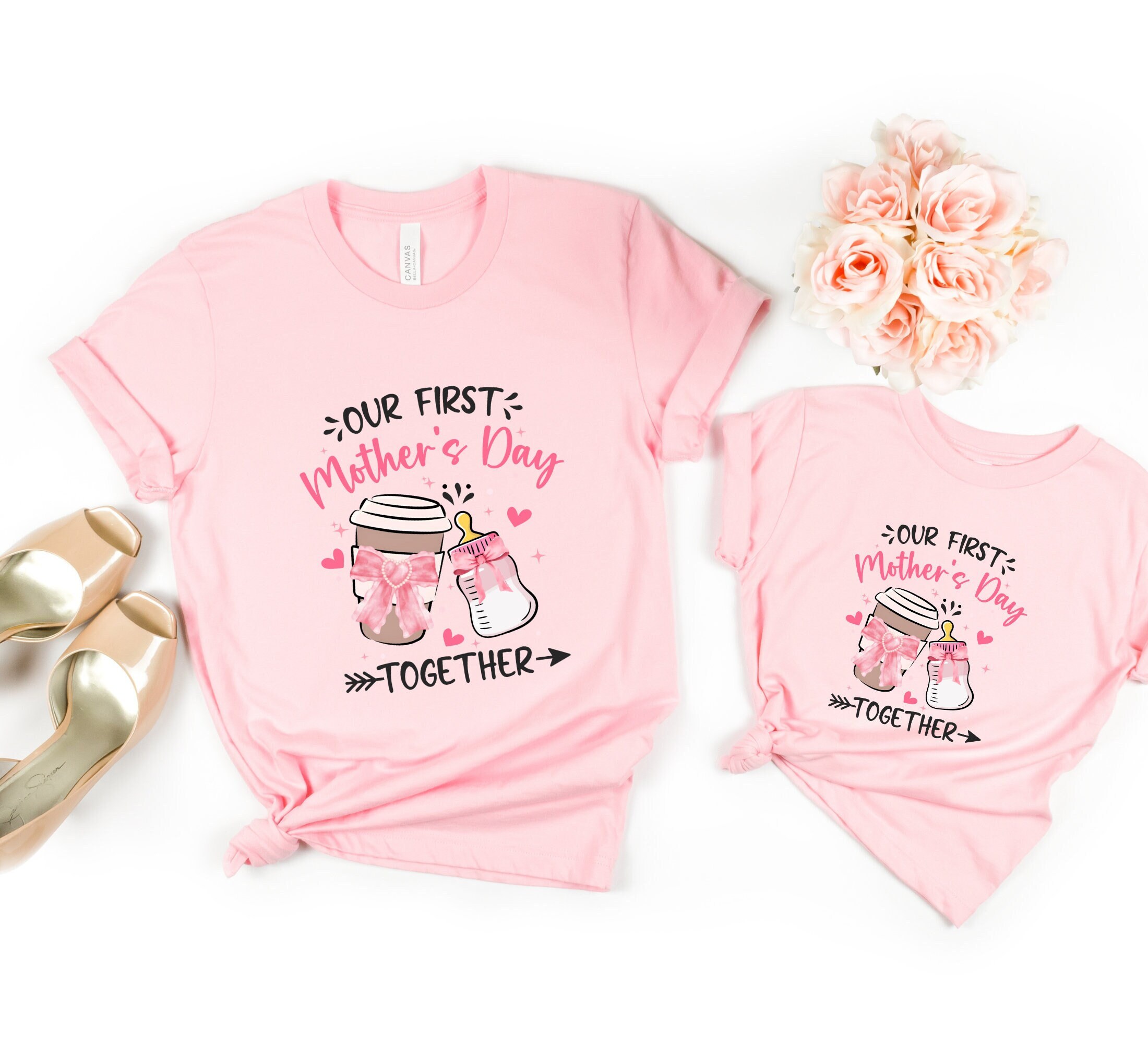 Mothers Day Shirt, Happy First Mom Shirt, Our First Together Tee, 1st Mothers Day, Boys Girls Mothers Day, Cut File Mom Shirt, Gift For Mom,